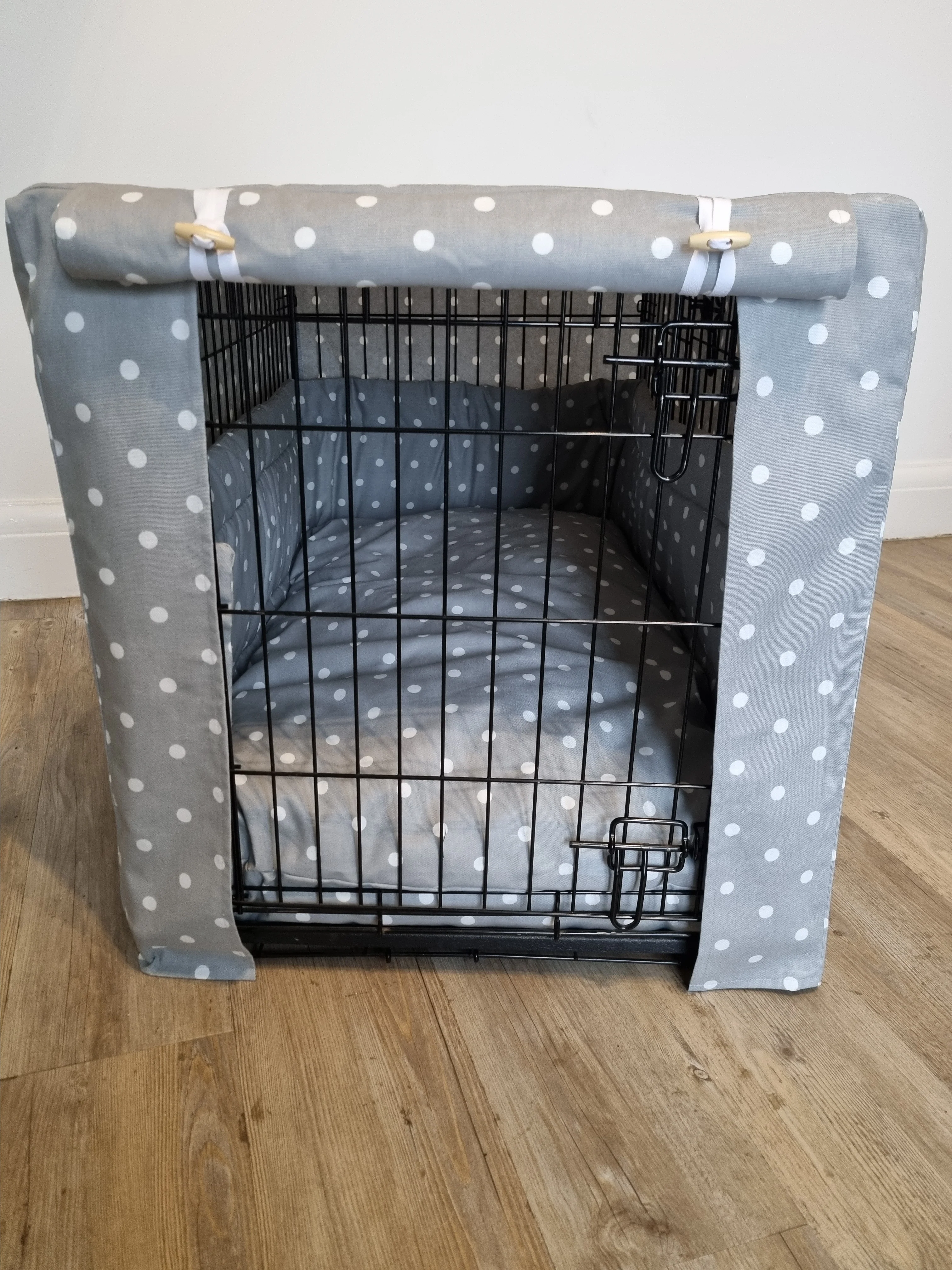 Dog crate cover - Grey spots - Image 4