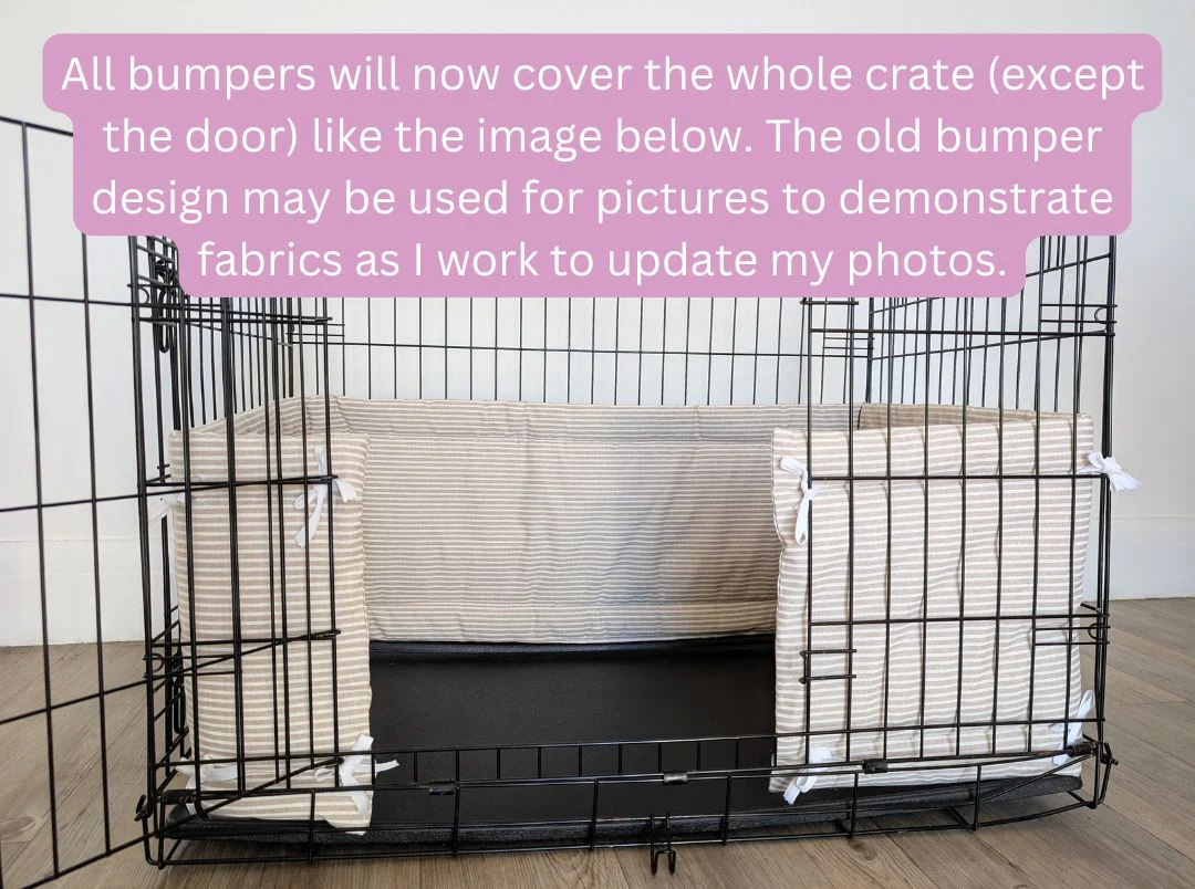 Dog crate bumper - Grey herringbone - Image 3