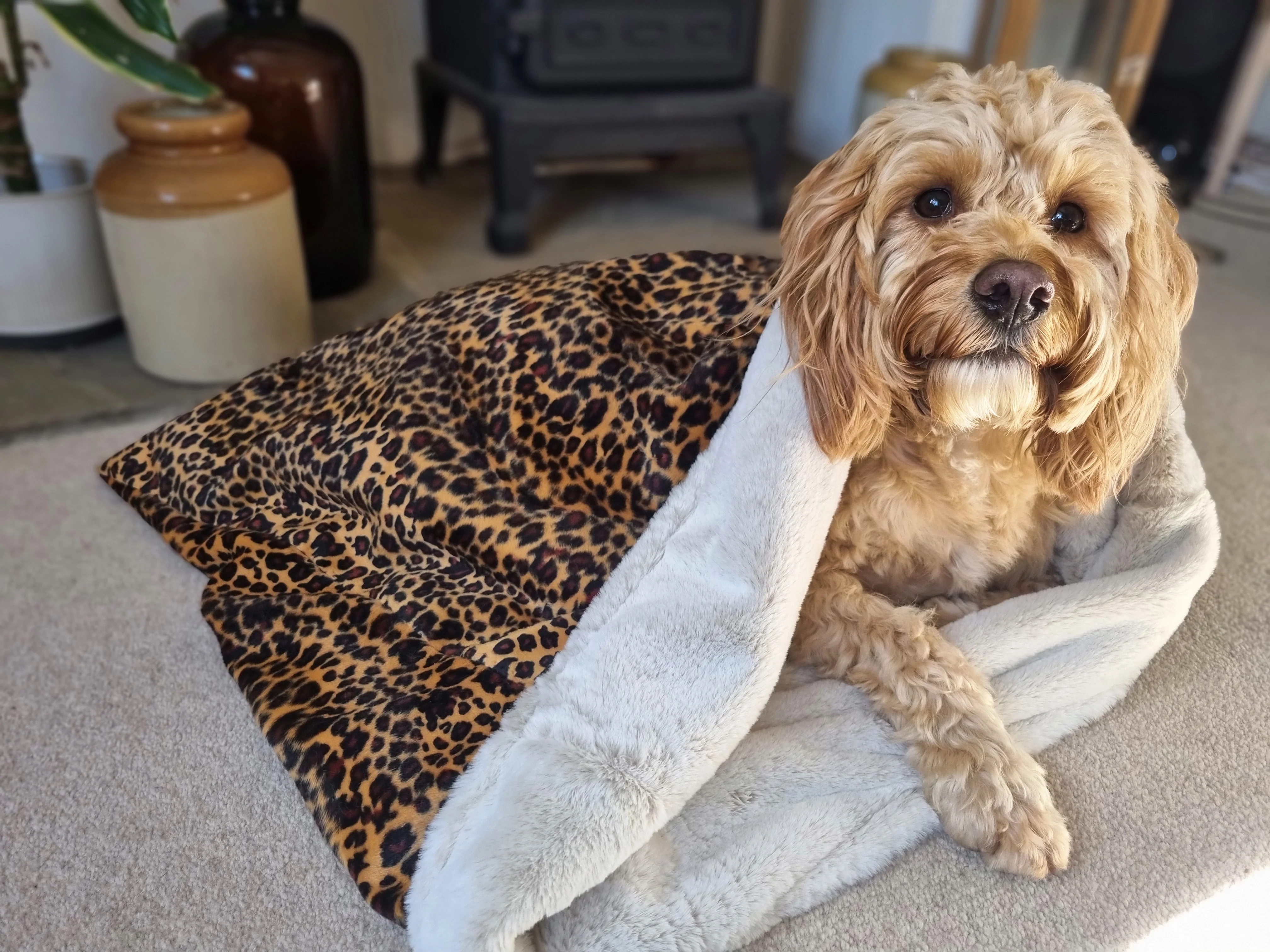 Snuggle Sack - Soft velboa leopard design - Image 4